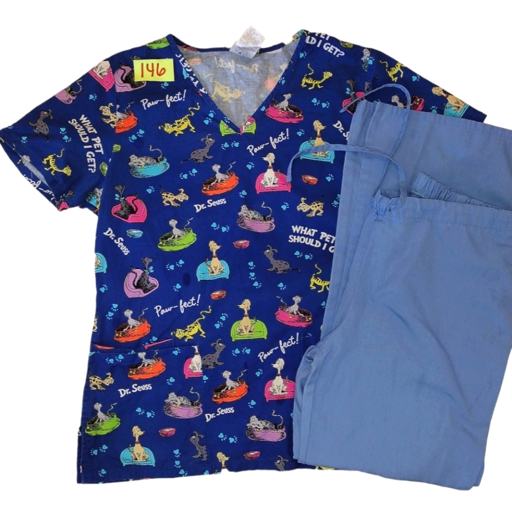 Dr. Seuss scrub set